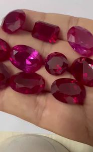 Đá Ruby Tự Nhiên Lớn Cắt Oval 13x18mm VVS Đá Garnet Sri Lanka Đá Rời Dùng Làm Đồ Trang Sức