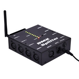 8-Channel Wireless DMX Transmitter Receiver 3-Pin Output DMX 512 Signal AmplifierXLR DMX Splitter for LED Stage Lighting Disco