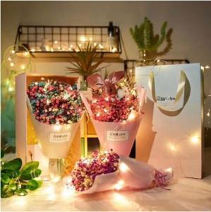 3PCS 3Modes LED String Fairy Lights Battery Included (1/2/3M)/3种模式切换钢线灯串