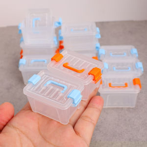 5/10Pcs Dollhouse Home Mini Storage Box Clear Toolbox Model Dolls Home Decoration House Micro Scene Decor Props