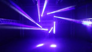 ALiEN Lampu Sorot Panggung bergerak konser sensor suara warna warni LED Moving Head RGB 10W DM512