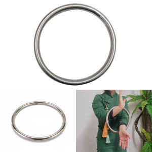 EELHOE | 220mm Exercise Ring Rattan Ring Wing Chun Stainless Ring Yewen Hand Strength Training Kung Fu Strength Training Hoop DiameterAcc