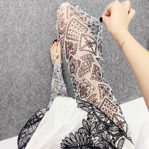 Quần Lót Nữ Mùa Hè 2025 Quần Dài Nine-Five Quần Bó in Họa Tiết Polyester Thoáng Khí Mềm Mại Quần Dài Thường Ngày