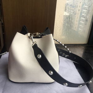 South Korea Pearl Wide Shoulder Strap Satchel Shoulder Crossbody Ladys Bags Multi-Purpose Bucket Bag Messenger Bag