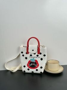 Adorable Knitted Mobile Phone Bag Adjustable Crossbody Handbag Versatile Small Durable Polyester Bag for All Occasions