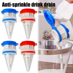 2PCS Multifunctional Creative Beverage Extension Spout Drainer with Cover Anti Spill Seal Fresh Keeping Milk Juice Diverter Household Kitchen Tool