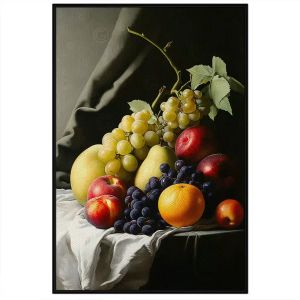 Tranh tĩnh vật hoa quả. Tranh treo tường dán tường sơn dầu tranh trí canvas. CGI-1467