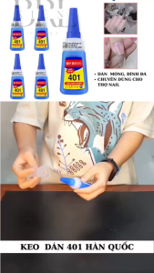 COMBO 5 LỌ - Keo 401 dán móng nail (20g) - Keo dán đa năng Hàn Quốc loại tốt chuyên dụng cho dân làm móng