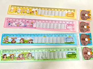 Combo 5/10 Thước kẻ 20cm in bảng cửu chương họa tiết dễ thương cute