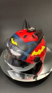 Mũ bảo hiểm trẻ em BATMAN 3D siêu nhẹ có thông hơi thoáng mát  hàng cao cấp đạt chuẩn ATGT bảo hành 12 tháng