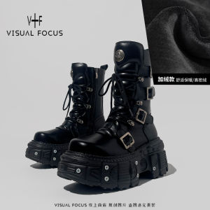 Giày Bốt Martin Đế Dày Cho Nữ Giày Bốt Ngắn Phong Cách Hong Kong Punk Thời Trang Mùa Đông Giày Bốt Da PU Có Khóa Kéo