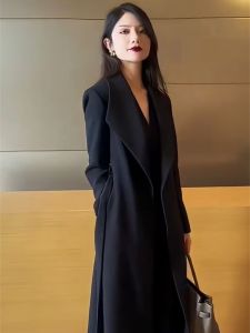 เสื้อแจ็คเก็ตผู้หญิงสไตล์ไฮเอนด์ฤดูใบไม้ผลิปี 2024 ทรงเข้ารูป แขนยาว คอกลม ทรงหลวม สไตล์เกาหลี เสื้อคลุมกันหนาวแบบสวมหัว