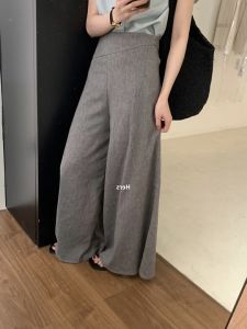 High Waist Wide Leg Pants Womens Loose Slimming Casual Trousers Korean Style Simple Summer New Arrival Fashionable