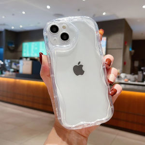Clear Oval Curly Wave Bumper Phone Case For iPhone 18 Pro 17 16 15 14 13 12 11 Pro Max XR X XS SE 7 8 15 Plus Fundas Soft Covers