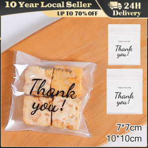 100Pcs Plastic Candy Gift Bags Thank You Party Decor Sandwich Bread Packaging Bags Transparent OPP Self Adhesive Pouch