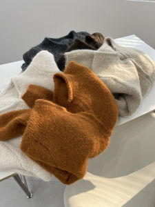 Áo Len Cardigan Dáng Rộng Phong Cách Hàn Quốc Cổ Điển Cho Nữ Áo Len Dệt Kim Ấm Áp Mùa Thu Đông Dáng Ôm Phong Cách Nghệ Thuật Giảm Tuổi