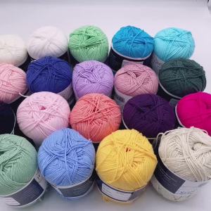 Sợi Len Cotton 100% Sợi Bông Chải Kỹ 8 Sợi Dùng Để Đan Tay Và Móc Len Làm Áo Len Mềm Mại Chăn Đồ Thủ Công 50g 200m Thấm Hút Ẩm