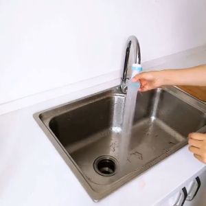 KAMJE Sambungan Filter Saringan Keran Kran Air Fleksibel 360° Penyaring Kotoran Mode Kipas KMJ107