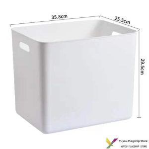 YUYOU | Heavy Duty White Plastic Storage Box Rectangular