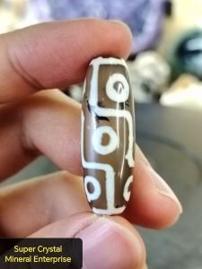 Natural Tibetan Nine Eye DZI Agate Crystal Drum Beads SD03 #DZI #Natural Crystal