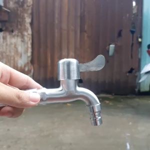 Vòi nước vòi tay gạt Inox SUS304 cao cấp Lõi ty đồng nước xả siêu mạnh nhanh chóng với phi 21 dễ dàng lắp đặt