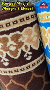 Karpet Masjid MEDGRA SHABEL METERAN Ukuran 100 x 115cm Tebal 9mm Sajadah Roll Mushola Bestseller