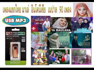 แฟลชไดร์ฟ MP3เพลงแขกไทย มาเล่ อินโดนีเซีย เนปาล 90 เพลง