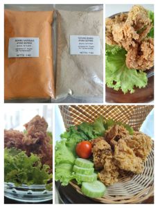 paket 1 kg tepung fried chicken ayam geprek (1 kg biang tepung dan 1 kg bumbu marinasi)
