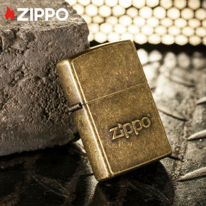 Zippo Antique Stamp with Zippo Logo Brass Windproof Pocket Lighter | Zippo 28994