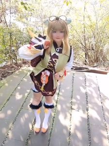 Game Genshin Impact YaoYao Cosplay Costume Women Kids Lolita Dress Wig Full Set Halloween Carnival Party Props