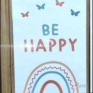 Thousand Smiles Motivational Wall Art Chart Decor for Children Learning Area Minimalist Laminated Poster Decoration Print Photo Colorful