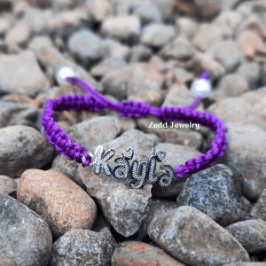 Gelang Tali Nama - Gelang Anyam Tali Giok - Gelang Anyam Serut - Request Nama Sesuai Nama Kamu - Bisa Bayar Ditempat - Desain 002