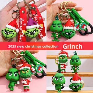 New Christmas Grinch keychain pendant Christmas green hair monster ornament grinch doll cross-border explosion