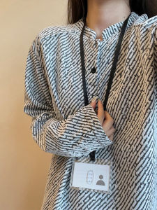 เสื้อสเวตเตอร์คอกฮันนี่ชายแขนยาวฤดูใบไม้ร่วง ทรงหลวม สไตล์ลำลอง ผ้าฝ้ายผสมคอตตอน ปกป้องผิวหนัง ระบายอากาศได้ดี ทรงปกติ