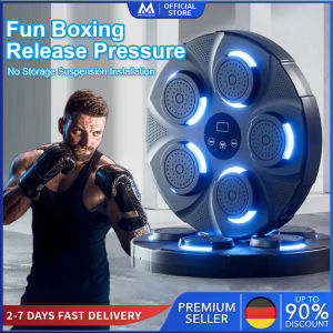 【PH STOCK+COD】Music Boxing Machine Wall Punching Pad Kicking Target With Music and Bluetooth GRB lighting Boxing Punch Target 9 Gears speed adjustment Training Sandbag Sports Dummy Bag Fighter【Free boxing glove】