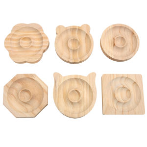 Wooden Color Jewelry Plate Tray Design Bracelates Rings Holder Display Case Crafts Gifts Organizer Beads Showcase Natural Board