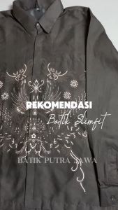 BATIK PUTRA JAWA Motif Aryana Kemeja Batik Pria Slimfit Premium Bahan Katun Lapis Furing
