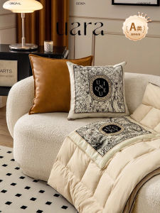 Celtic Car Office Nap Thickened Two-In-One Pillow Blanket Modern Minimalist Style Polyester Fiber Square Plant Floral Pattern