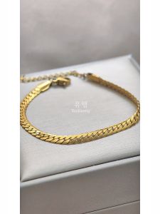 YooHaeng - CALLIE Gelang Korea Wanita Titanium Rantai Sisik Ular G0099