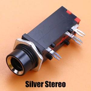 2/5/10pcs 6.35mm Mono Stereo Audio Jack 2 3 Pole PJ309 6.35 Headphone Microphone Female Socket Thread Panel Mount Connector