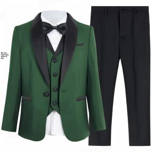 Bộ Vest Lịch Sự Cho Bé Trai Kiểu Dáng Regular Fit 4 Món Trang Phục Dự Tiệc Cưới Sang Trọng Cho Trẻ Em Từ 3-14 Tuổi Chất Liệu Cotton Pha Polyester Cổ Shawl.