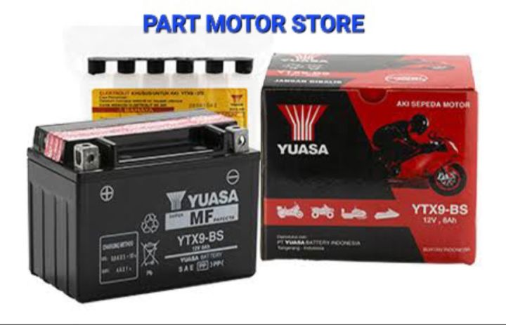 AKI MOTOR PULSAR 200NS, KTM DUKE 250, ACCU PIAGGIO ZIP YTX9-BS YUASA ORIGINAL MF