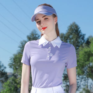 Zg6 Womens Golf Ball Clothing Womens Sports Shorts Short-Sleeved T-shirt White Cropped Pants Slightly Flared Womens Pants