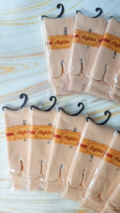 1 LUSIN KAOS KAKI JEMPOL NYLON MUSLIMAH KREM POLOS WANITA DEWASA