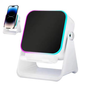 5 In 1 Auto-induction Wireless Induction Speaker Portable Bluetooth Phone Holder 8 Mode RGB Light Phone Stand Surround Sound