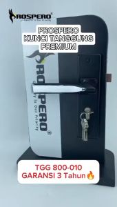 Prospero Gagang Kunci Pintu Rumah 1 Set Lengkap Tanggung 20cm Minimalis Hitam Putih Gold 2550