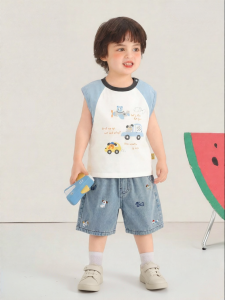 CUTEPANDAS | Bộ Quần Áo Thời Trang Phong Cách Thường Ngày Cotton Sạch 100%