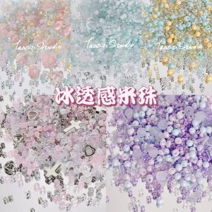 ลูกปัดแก้วสีต่ำผสมสีแบบไม่สม่ำเสมอ DIY สำหรับทำสร้อยข้อมือ สร้อยคอ อุปกรณ์ทำเครื่องประดับ เครื่องประดับแฟชั่น