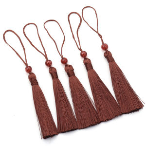 10 Chiếc Tua Rua Lụa Polyester 12cm Handmade Mềm Mại Mini Đính Hạt Tua Rua Cho Dấu Trang Trang Sức Làm Thủ Công Trang Trí