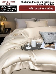 SIBAISE | Bộ Chăn Ga Gối Lụa Lyocell Sang Trọng và Mát Mẻ 4 Món